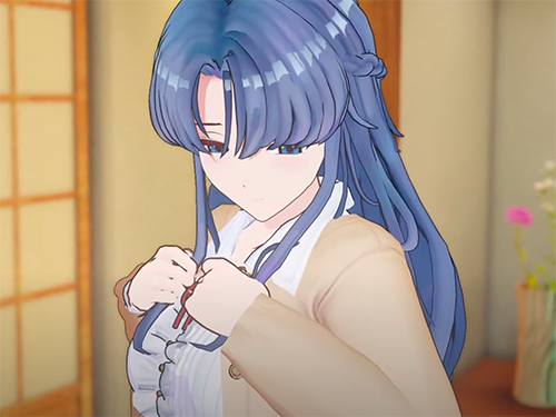 【スーパーリアル麻雀VR】藤原綾「脱衣動画１枚目」 |『スーパーリアル麻雀』シリーズ　最新作【スーパーリアル麻雀 Venus Returns】